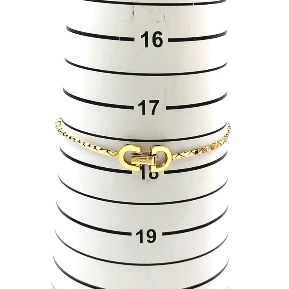 Christian Dior CD Logo Chain Bracelet Gold - Picture 6 of 6